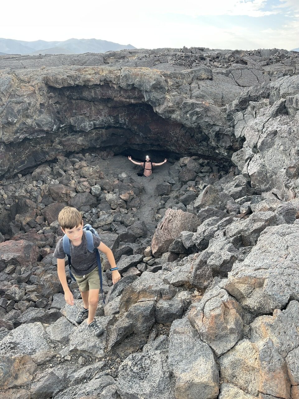 How to exit out of the Indian Tunnel at Craters of the moon national monument