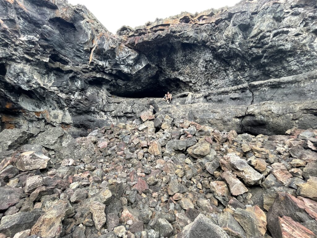 Exploring the tunnels of volcanic rock