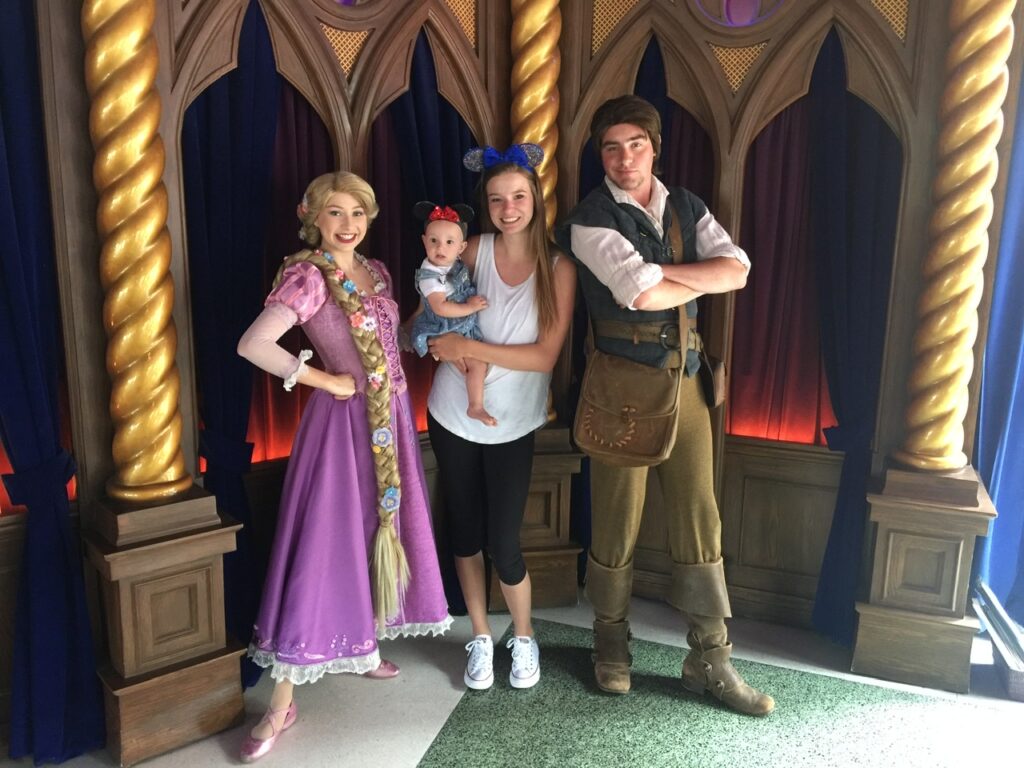 Disney Land character meet and greet - rapunzel and Flynn rider or Eugene fitzherbert 